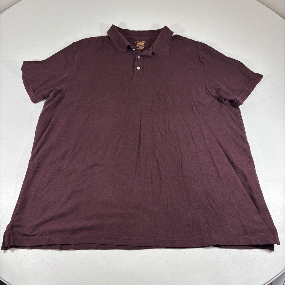 The Foundry Supply Co Mens 4XL Burgundy Short Sleeve Solid Polo Shirt Maroon